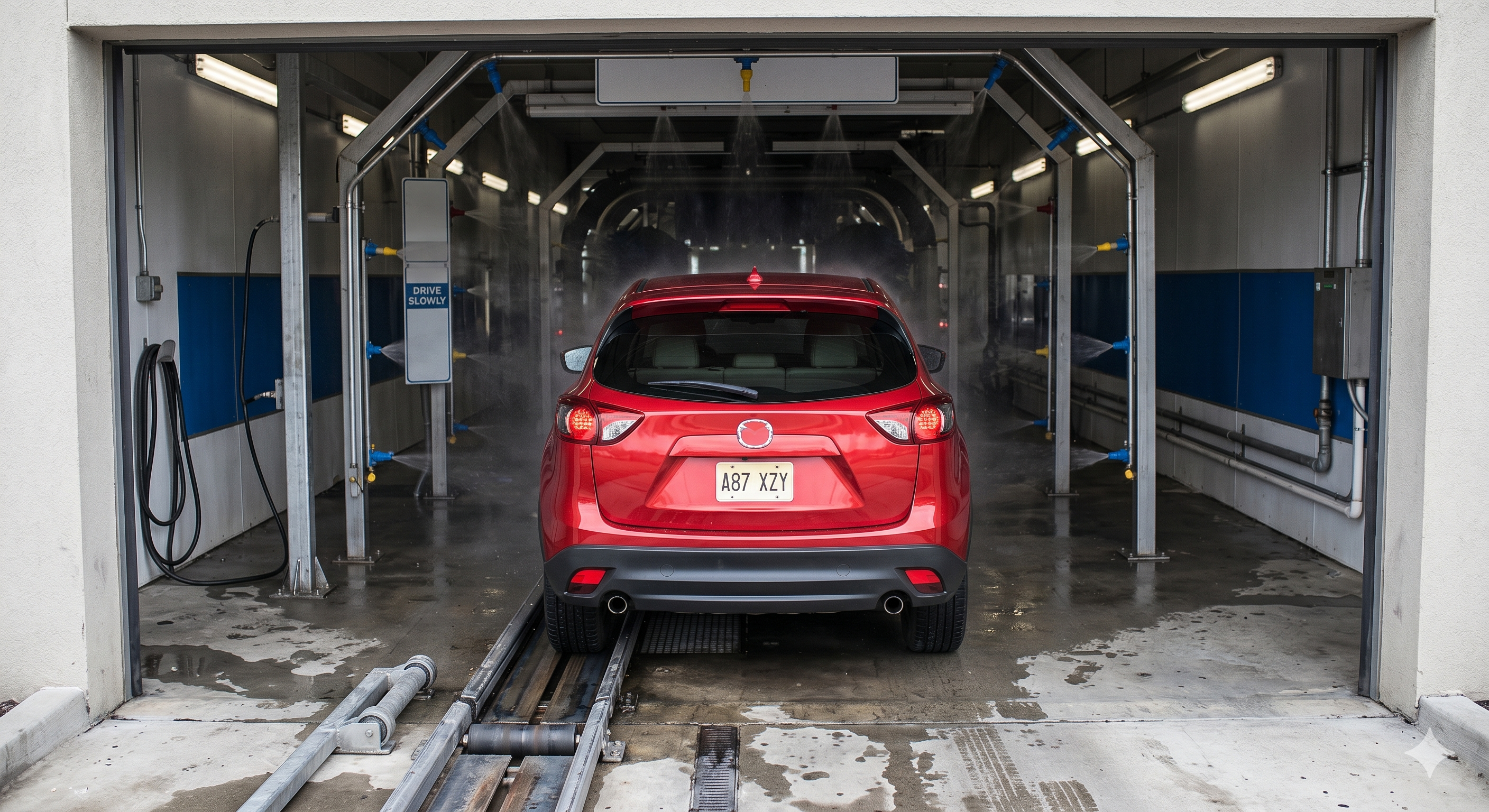 Poor visibility in spray